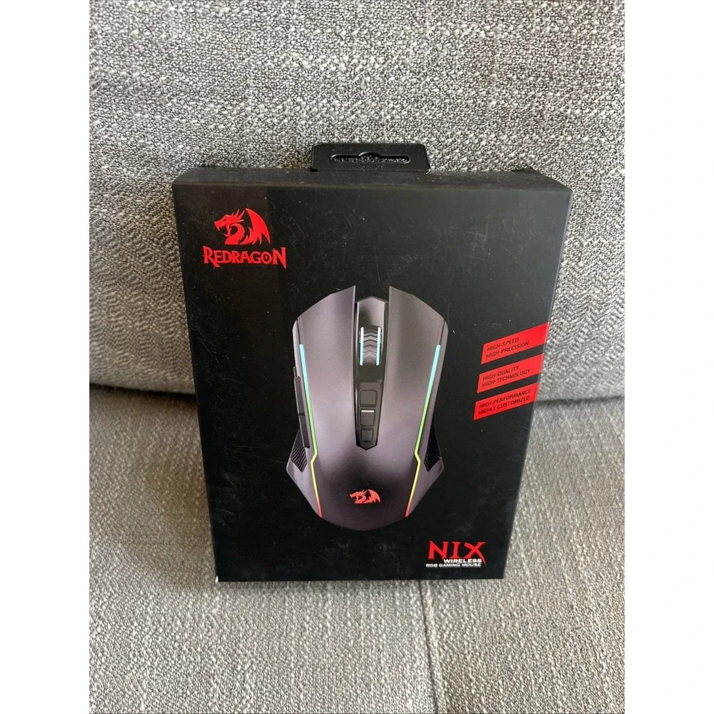 NEW Redragon NIX M914-RGB Black Light Mode Switch Key Wireless RGB Gaming Mouse